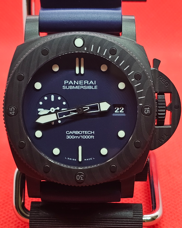 2024 Panerai Luminor Submersible Quaranta Quattro Limited Edition 44MM Blue Dial Rubber Strap (PAM01232)