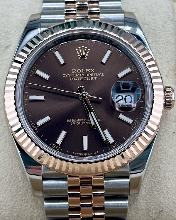 2023 Rolex Datejust 41MM Chocolate Dial Two-Tone Jubilee Bracelet  (126331)