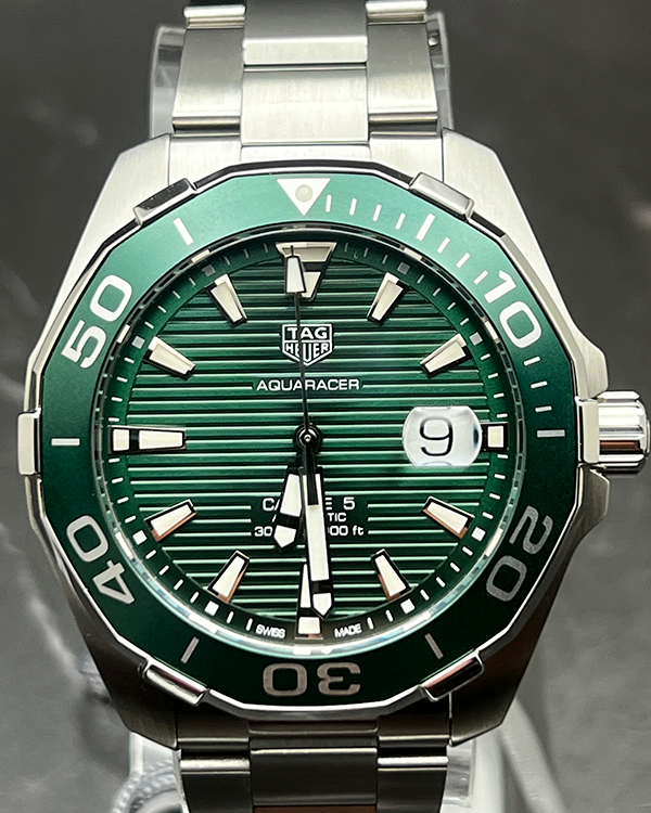 2022 TAG Heuer Aquaracer 300M 43MM Steel Green Dial (WAY201S.BA0927)