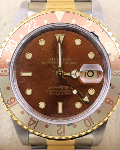 1991 Rolex GMT-Master II Vintage 40MM Brown Dial Two-Tone Bracelet  (16713)