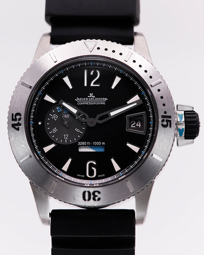 Jaeger-LeCoultre Master Compressor Diving GMT 46MM Black Dial Rubber Strap (159.T.05)