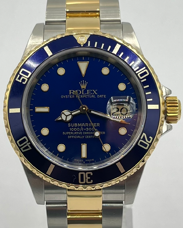 2003 Rolex Submariner Date "Bluesey" 40MM Blue Dial Two-Tone Bracelet (16613)