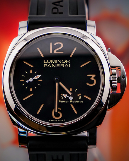 2019 Panerai Luminor 8 Days 44MM Black Dial Rubber Strap (PAM00795)