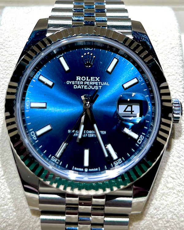 2022 Rolex Datejust 41MM Blue Dial Oystersteel Jubilee Bracelet (126334)