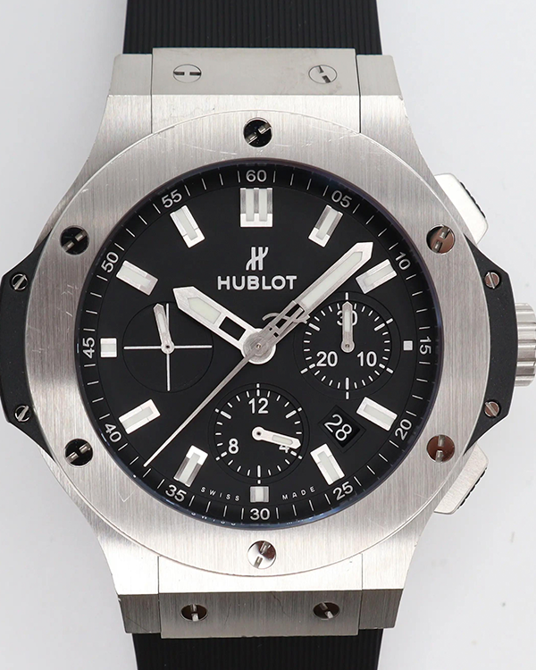 Hublot Big Bang Chronograph 44MM Black Dial Rubber Strap (301.SX.1170.RX)