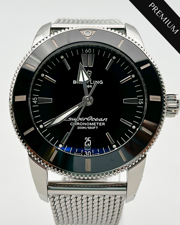 No Reserve - 2022 Breitling Superocean Heritage B20 Automatic 44 Steel Black Dial (AB2030)