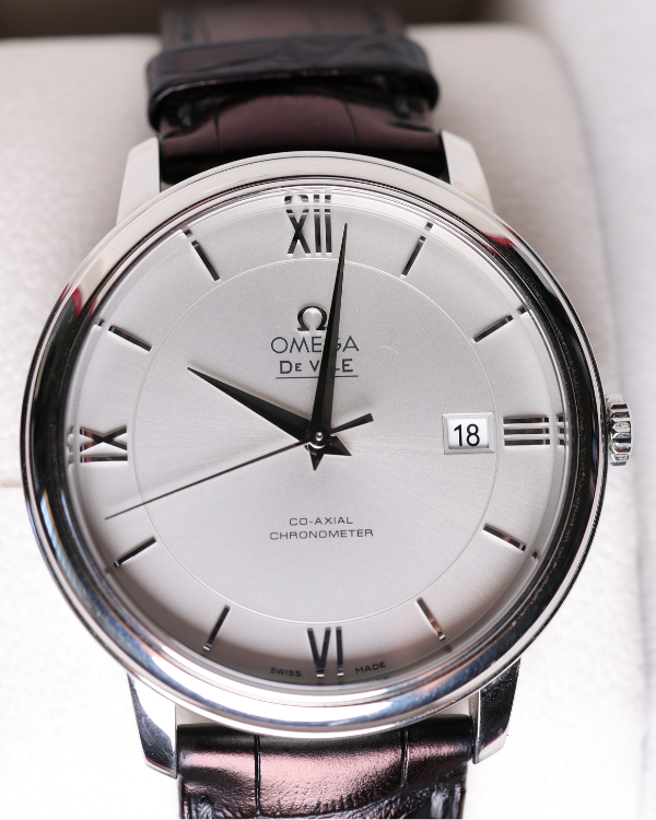 2014 Omega De Ville Prestige 39.5MM Silver Dial Leather Strap (424.13.40.20.02.001)