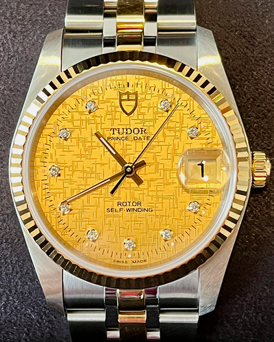 2022 Tudor Prince Date 34MM Champagne Dial Two-Tone Bracelet (74033)