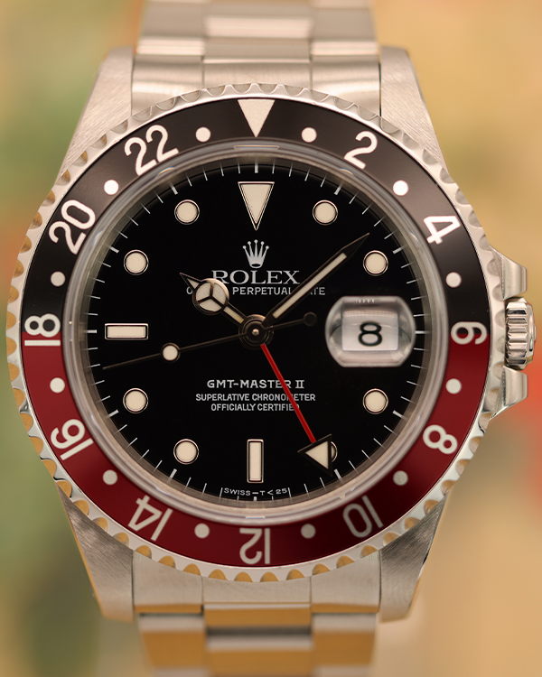 1991 (X-Serial) Rolex GMT Master II "Coke" 40MM Black Dial Steel Bracelet (16710)