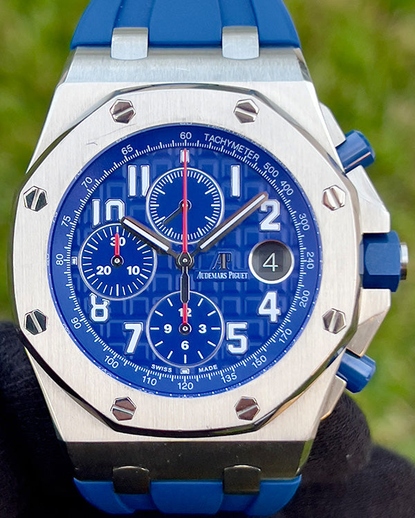 Audemars Piguet Royal Oak Offshore “Indigo” 42MM Blue Dial Rubber Strap (26470ST)