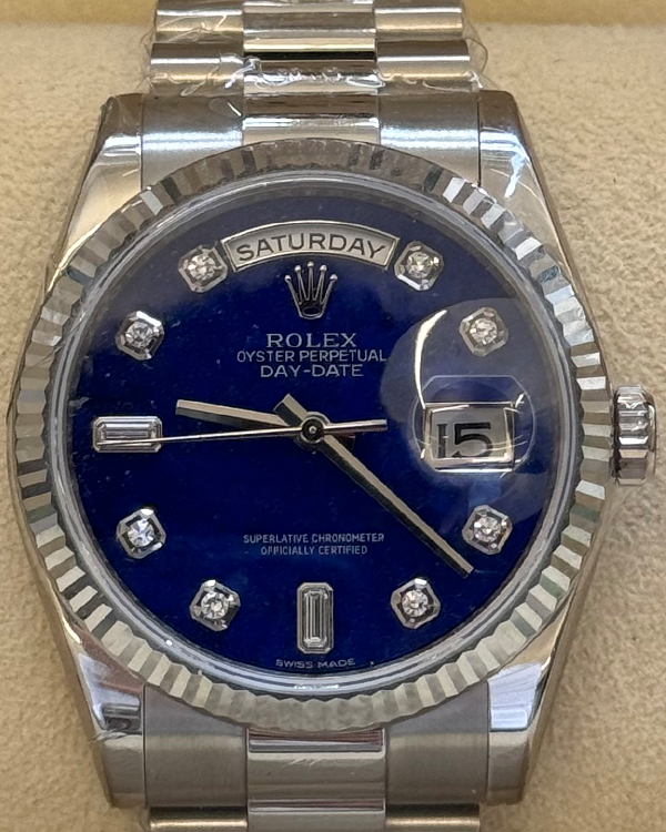 2021 Rolex Day-Date 36MM Blue Dial President Bracelet (118239)