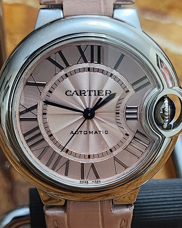 2016 Cartier Ballon Bleu 33MM Steel Pink Dial (WSBB0002)