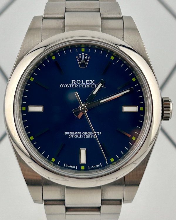 2018 Rolex Oyster Perpetual 39MM Blue Dial Oyster Bracelet (114300)