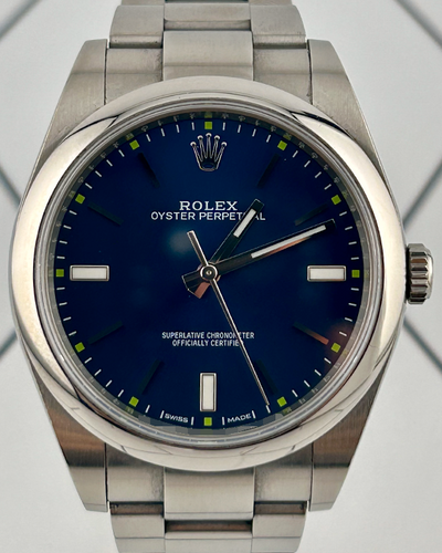 2018 Rolex Oyster Perpetual 39MM Blue Dial Oyster Bracelet (114300)