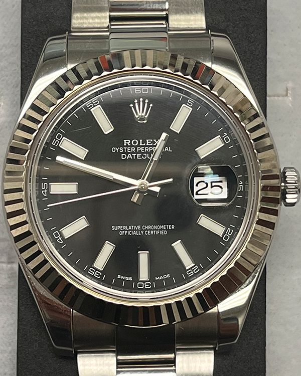 2014 Rolex Datejust II 41MM Black Dial Oyster Bracelet (116334)