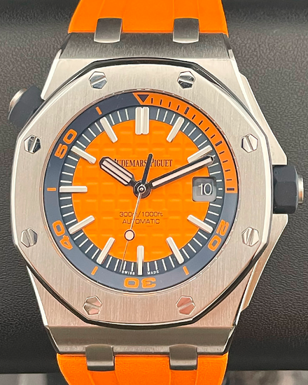2017 Audemars Piguet Royal Oak Offshore Diver 42MM Orange Dial Rubber Strap (15710ST.OO.A070CA.01)