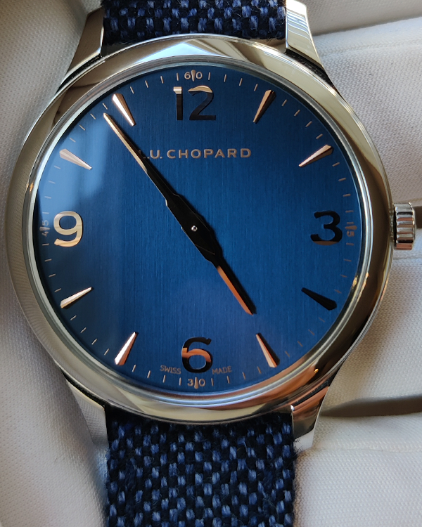 2021 Chopard L.U.C XP 40MM Blue Dial Textile Strap (168592-3002)