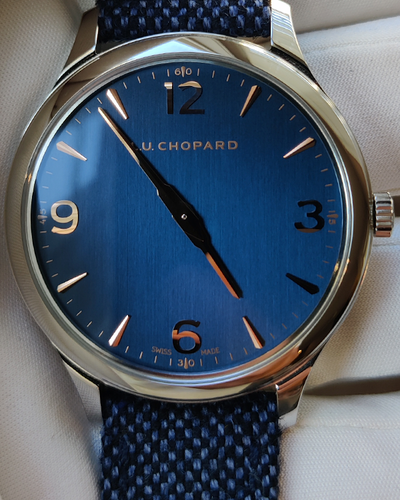 2021 Chopard L.U.C XP 40MM Blue Dial Textile Strap (168592-3002)