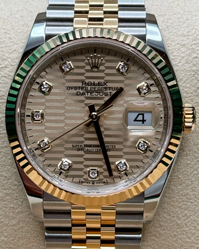 2023 Rolex Datejust 36MM Champagne Fluted Motif Dial Two-Tone Jubilee Bracelet (126233-0045)