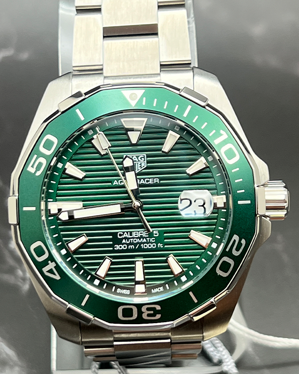 2021 TAG Heuer Aquaracer 300M 43MM Steel Green Dial (WAY201S.BA0927)