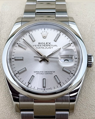 2021 Rolex Datejust 36MM Silver Dial Oyster Bracelet (126200)