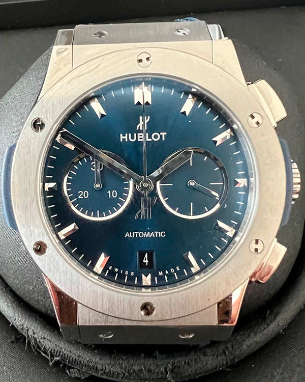 2019 Hublot Classic Fusion 42MM Blue Dial Rubber Strap (541.NX.7170.RX)