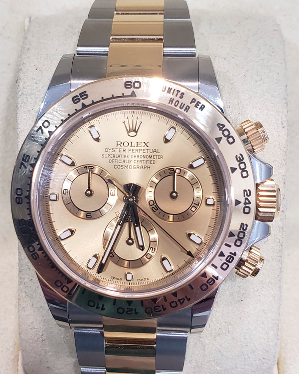 2022 Rolex Cosmograph Daytona 40MM Yellow Gold and Oystersteel Champagne Dial (116503)