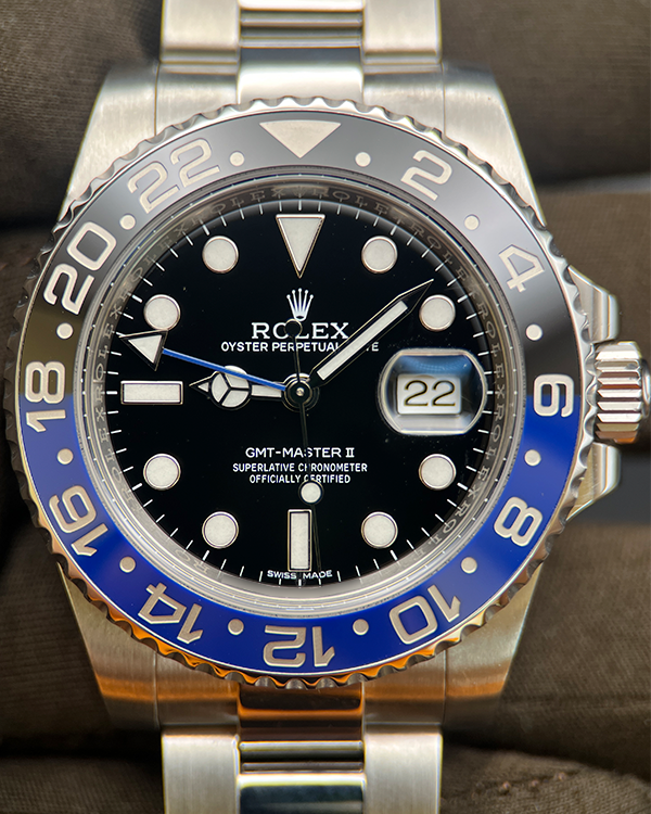 2013 Rolex GMT-Master II "Batman" 40MM Black Dial Oyster Bracelet (116710BLNR)