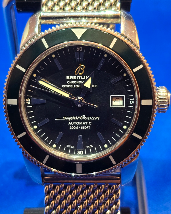 No Reserve - Breitling Superocean Heritage 42MM Black Dial Steel Bracelet (A17321)