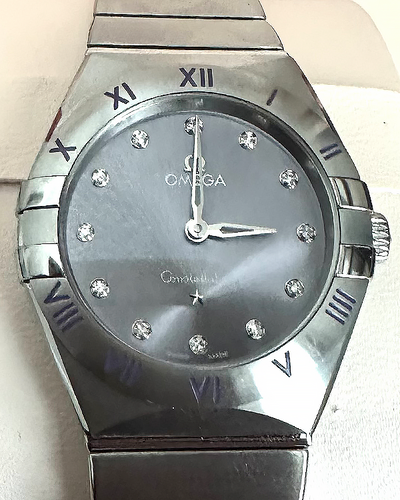 No Reserve - 2023 Omega Constellation Quartz 28MM Purple Dial Steel Bracelet (131.10.28.60.60.002)