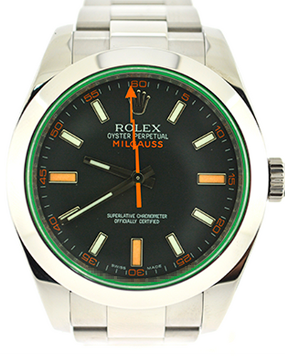 2009 Rolex Milgauss 40MM Black Dial Oyster Bracelet (116400GV)