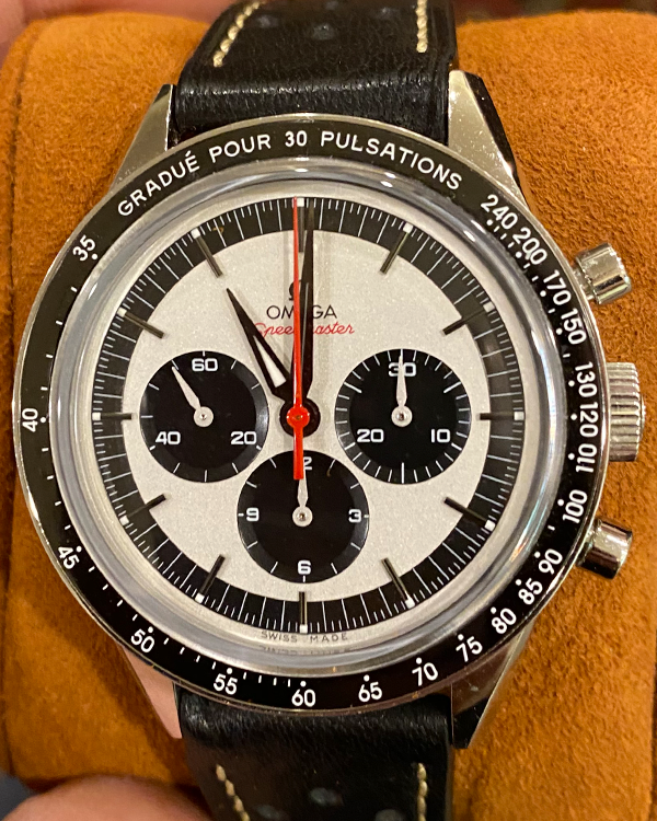 Omega Speedmaster Anniversary Limited Edition 39.7MM Silver Dial Aftermarket Leather Strap (311.32.40.30.02.001)