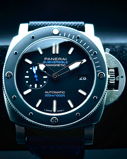 2021 Panerai Submersible 1950 3 Days 47MM Black Dial Leather Strap (PAM01389)