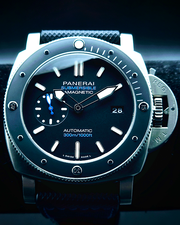 2021 Panerai Submersible 1950 3 Days 47MM Black Dial Leather Strap (PAM01389)