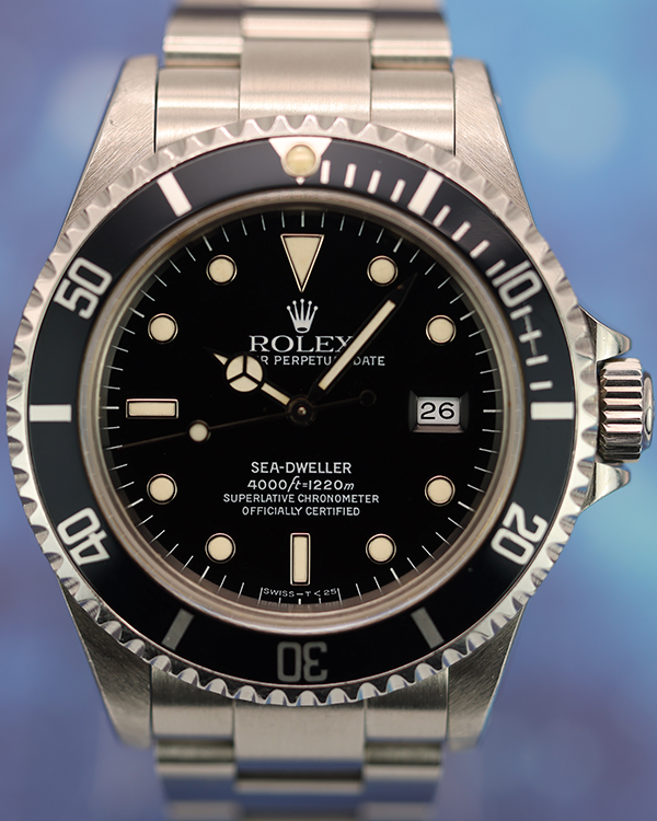 2002 (Y Serial) Rolex Sea-Dweller 4000 40MM Black Dial Oyster Bracelet (16600)