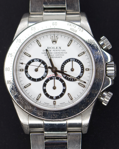 1999 (A serial) Rolex Cosmograph Daytona "Zenith" 40MM White Dial Oyster Bracelet (16520)