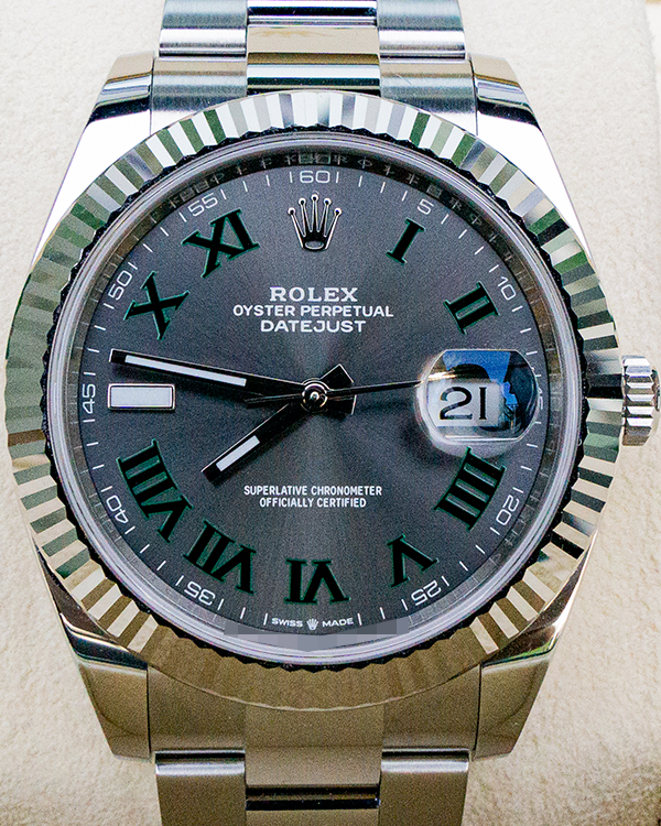 2019 Rolex Datejust "Wimbledon" 41MM Slate Dial Oyster Bracelet (126334)