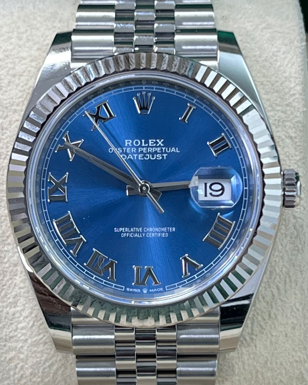 2024 Rolex Datejust 41MM Blue Dial Oystersteel Jubilee Bracelet (126334)