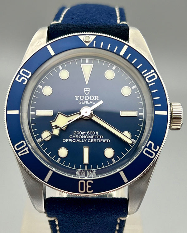 No Reserve - 2021 Tudor Black Bay 39MM Blue Dial Leather Strap (79030B)