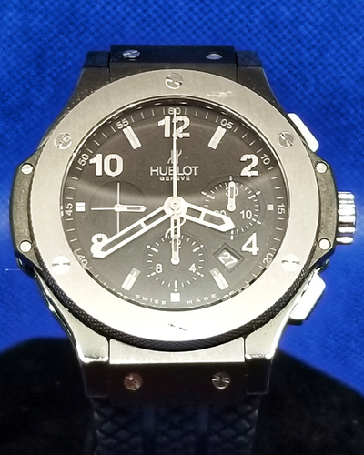 Hublot Big Bang Ice Bang 44MM Black Dial Rubber Strap (301.CK.1140.RX)