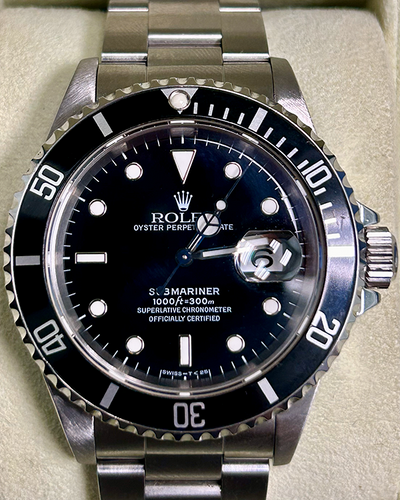 Rolex Submariner Date 40MM Black Dial Steel Bracelet (16610)