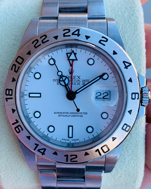 2006 Rolex Explorer II "Polar" 40MM White Dial Steel Bracelet (16570)