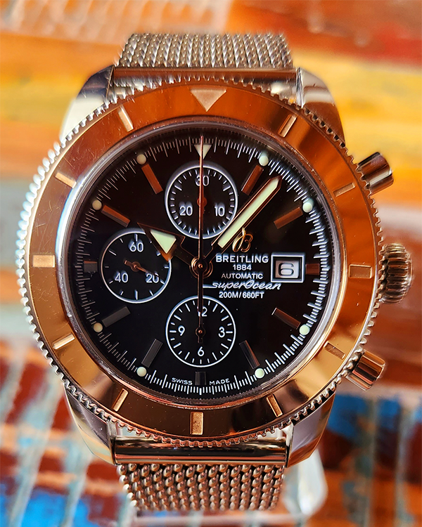 Breitling Superocean Heritage Chronograph Steel Rose Gold Black Dial (U1332012/B908-152A)