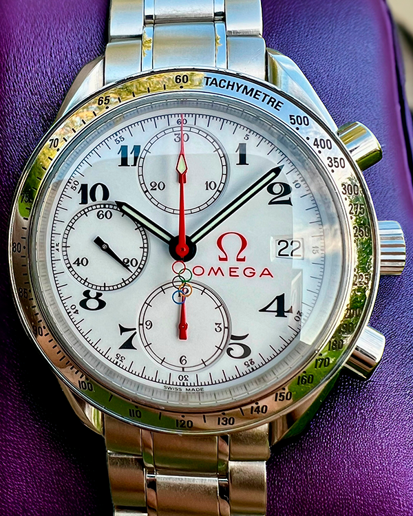 No Reserve - 2007 Omega Speedmaster "Olympic Edition" 39MM White Dial Steel Bracelet (3516.20.00)