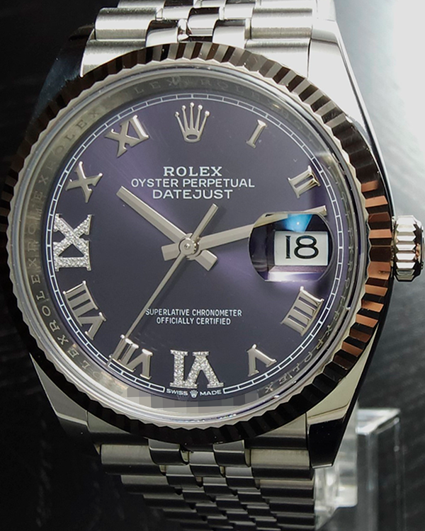 Rolex Datejust 36MM Aubergine Dial Jubilee Bracelet (126234)