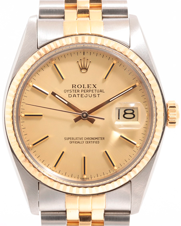 Rolex Datejust 36MM Champagne Dial Two-Tone Jubilee Bracelet (16013)