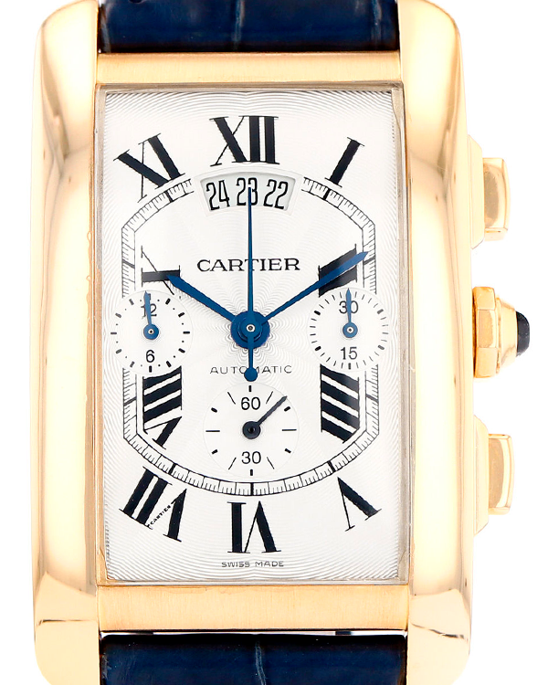 Cartier Tank Américaine 52MM Silver Dial Leather Strap (W2609356)