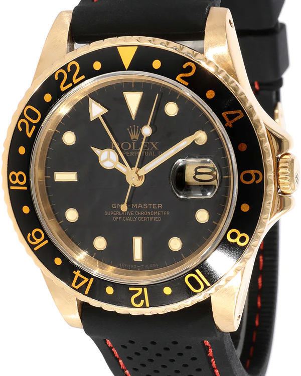 Rolex GMT-Master 40MM Black Dial Aftermarket Rubber Strap (16758)