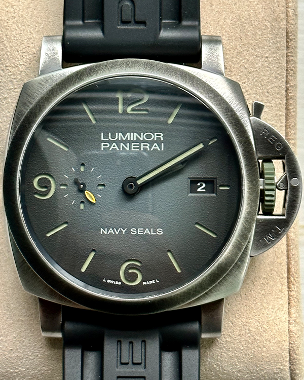 2023 Panerai Luminor Marina 1950 "Navy SEALs" L.E. 44MM Grey Dial Rubber Strap (PAM01412)