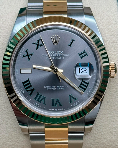 2024 Rolex Datejust "Wimbledon" 41MM Slate Dial Two-Tone Oyster Bracelet (126333)